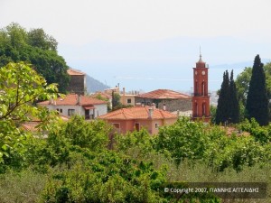 Άγιος Ονούφριος. Η θέα της γύρω περιοχής από το Αρχοντικό Ζαφειρίου.